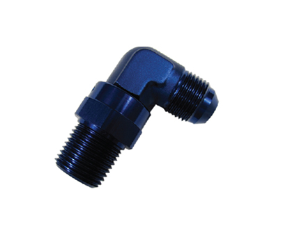 90 Degree Male AN to Swivel Male Pipe  (Flare to Pipe Adapter)